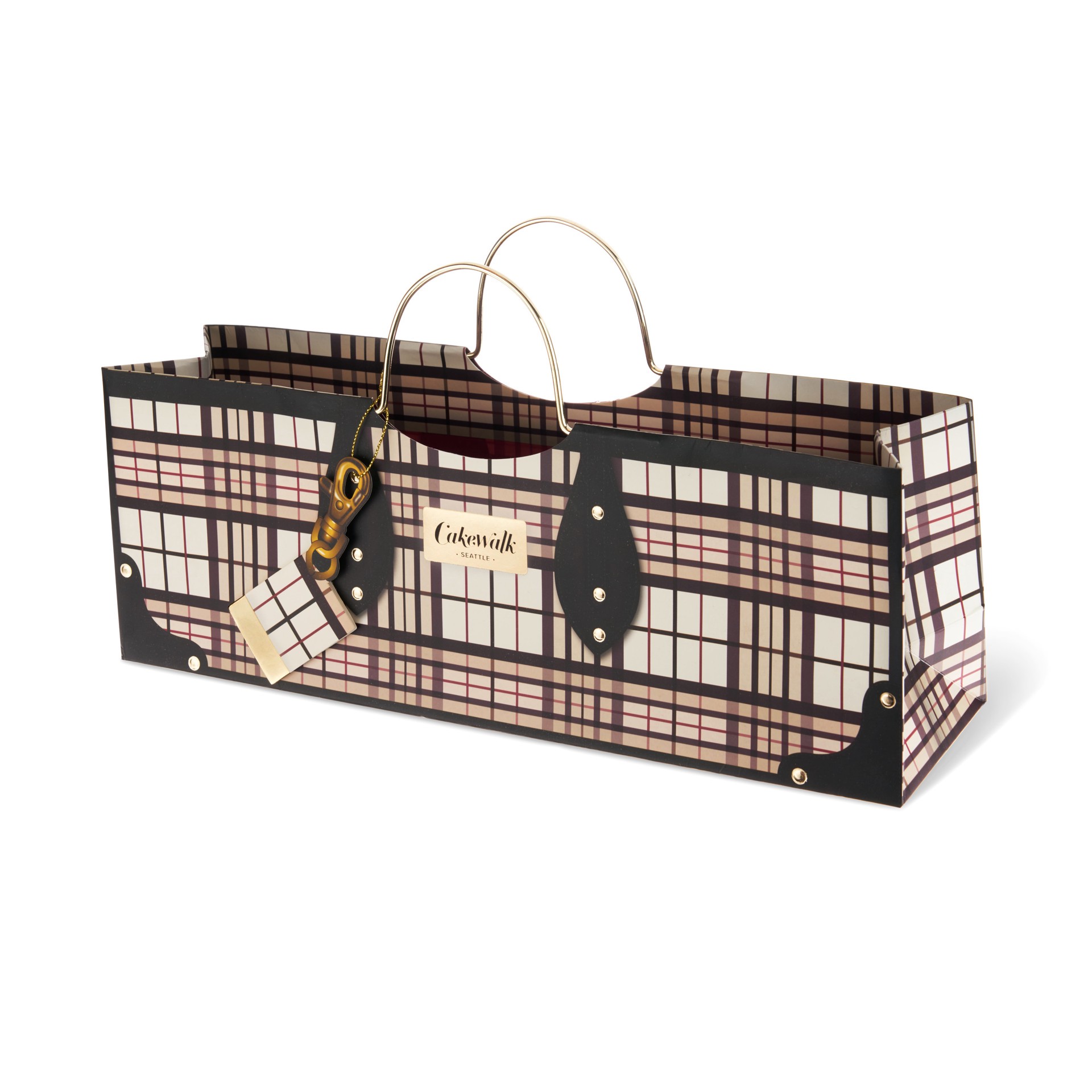 slide 1 of 1, Cakewalk True Plaid Wine Purse Bag, 1 ct