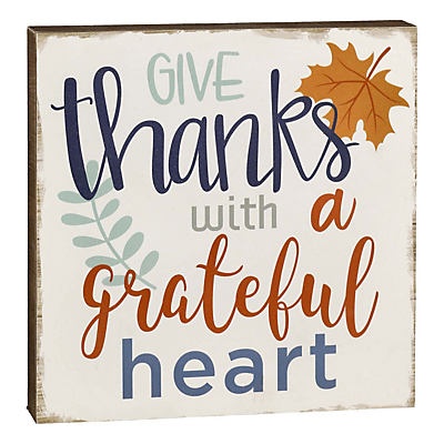 slide 1 of 1, Destination Holiday Give Thanks Grateful Heart Decoration, 1 ct