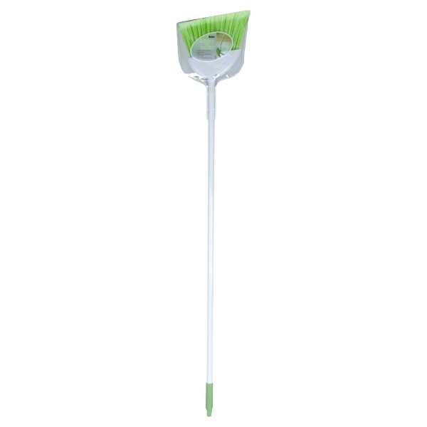 slide 1 of 1, Butler Plastic Angle Broom With Pan, 1 ct