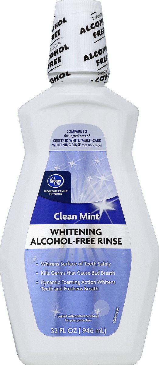 slide 1 of 3, Kroger Alcohol Free Whitening Mouth Rinse, 32 fl oz