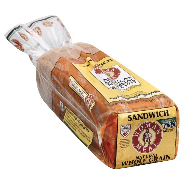slide 1 of 1, Roman Meal Natural Whole Grain Sandwich Bread, 24 oz