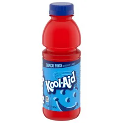 Kool-Aid Drink, 1 Bottle, for School Lunches and On-the-Go Hydration, artificially flavored Tropical Punch, Excellent Source of Vitamin C, 16 oz