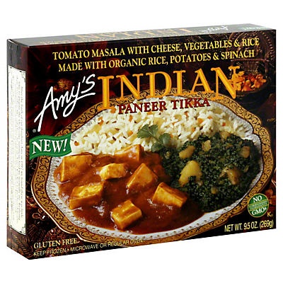 slide 1 of 1, Amy's Indian Paneer Tikka, 9.5 oz