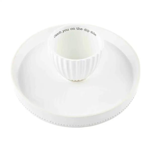 slide 1 of 1, Mud Pie Reversible Pedestal Chip And Dip Set, 1 set