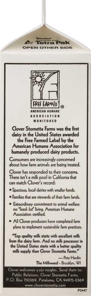 slide 4 of 4, Clover Sonoma 2% Reduced Fat Milk 1 qt, 1 qt