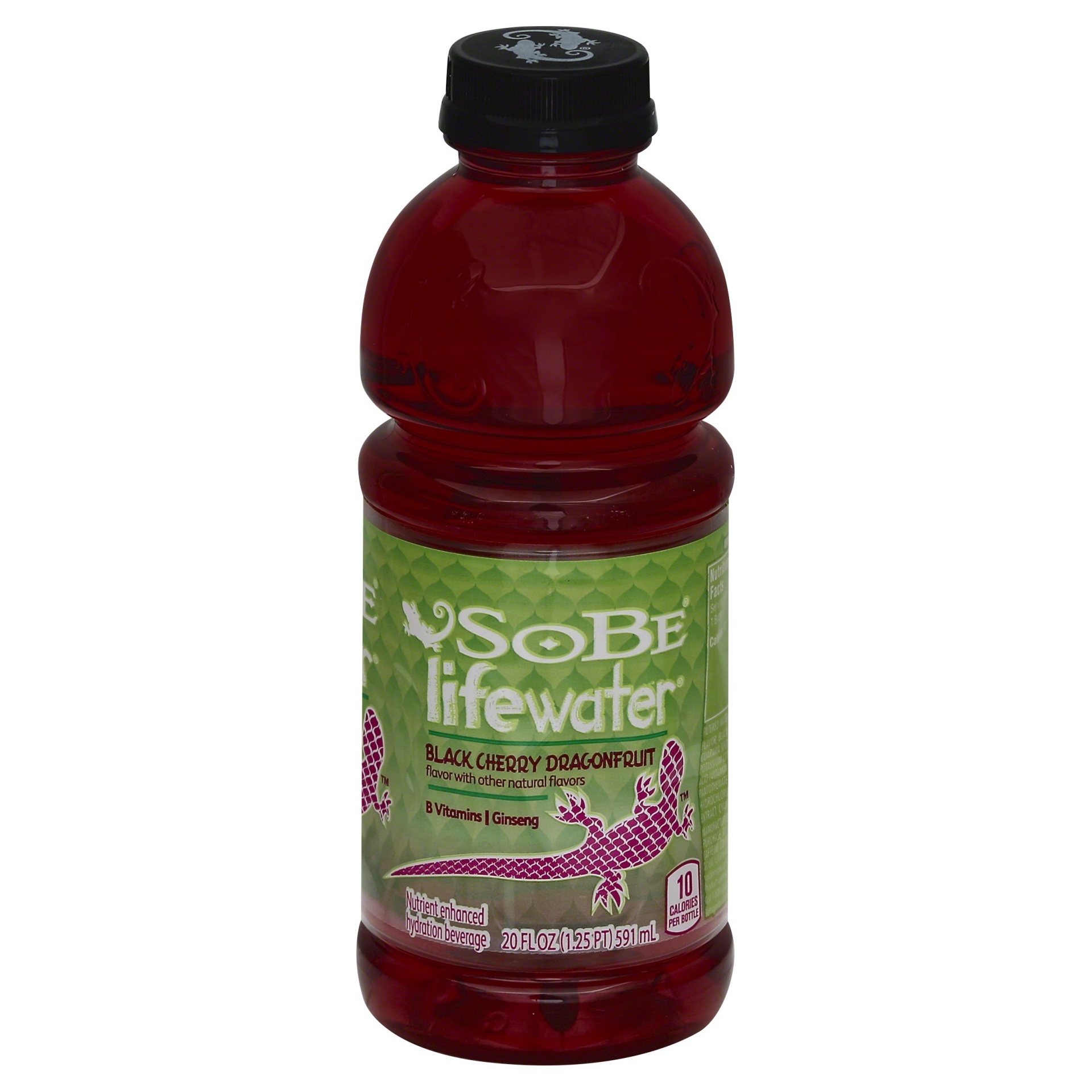 slide 1 of 4, SoBe Lifewater Black Cherry Dragonfruit Nutrient Enhanced Hydration Beverage - 20 fl oz, 20 fl oz