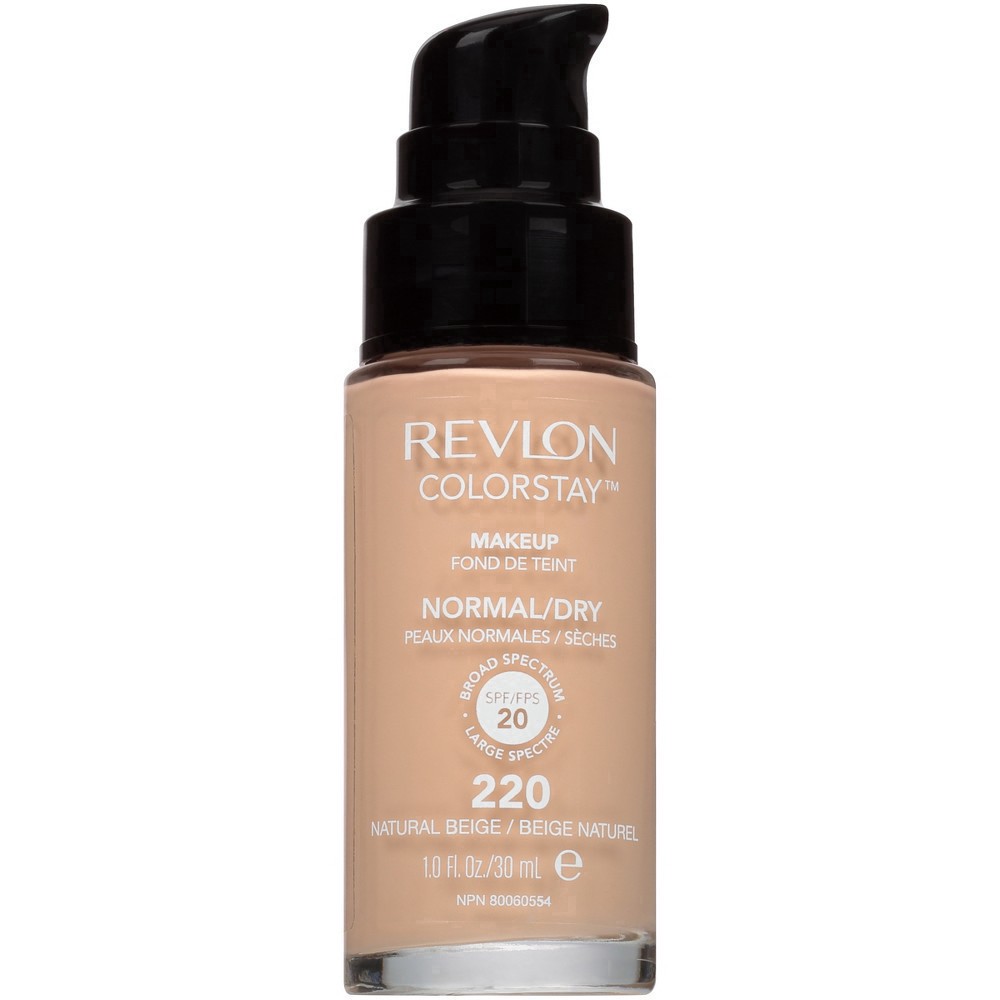 slide 44 of 69, Revlon ColorStay Makeup for Normal/Dry Skin with SPF 20 - 220 Natural Beige - 1 fl oz, 1 fl oz