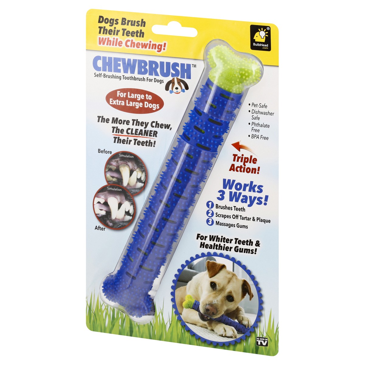 slide 3 of 9, As Seen on TV ChewBrush Dogs Self-Brushing Toothbrush 1 ea, 1 ct