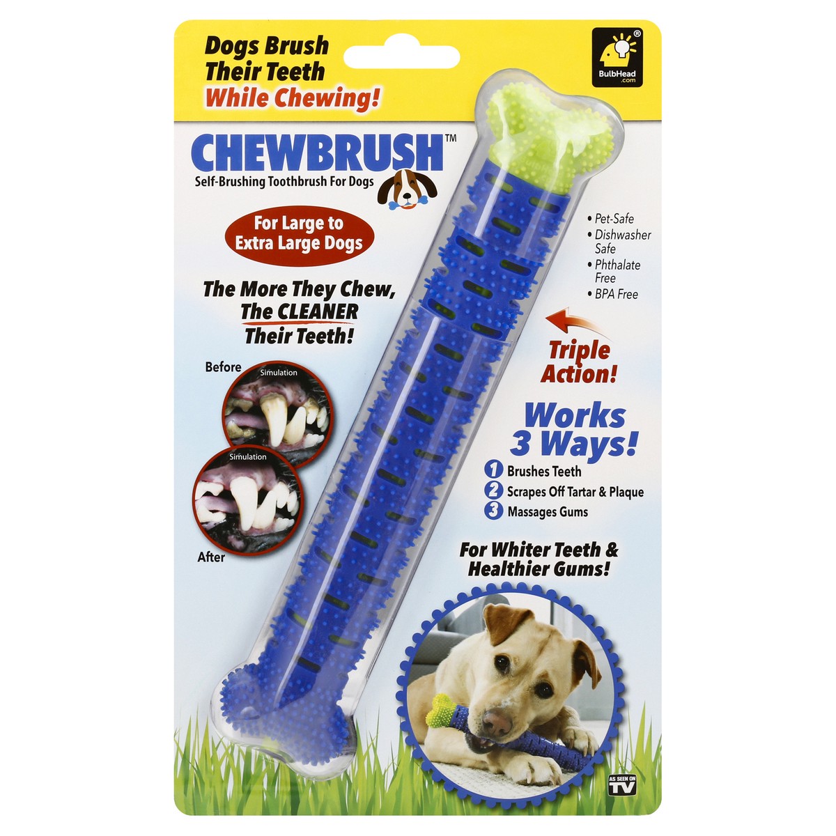 slide 1 of 9, As Seen on TV ChewBrush Dogs Self-Brushing Toothbrush 1 ea, 1 ct