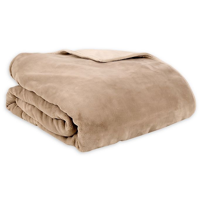 slide 1 of 10, Therapedic Reversible Large Weighted Blanket - Taupe, 20 lb