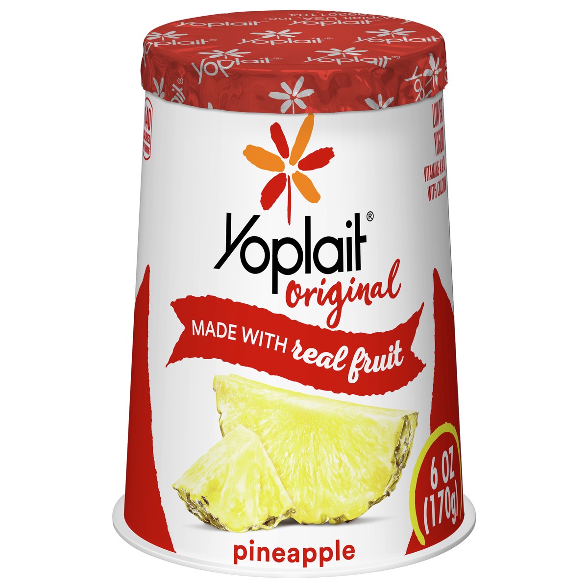slide 1 of 9, Yoplait Original Pineapple Low Fat Yogurt, 6 OZ Yogurt Cup, 6 oz