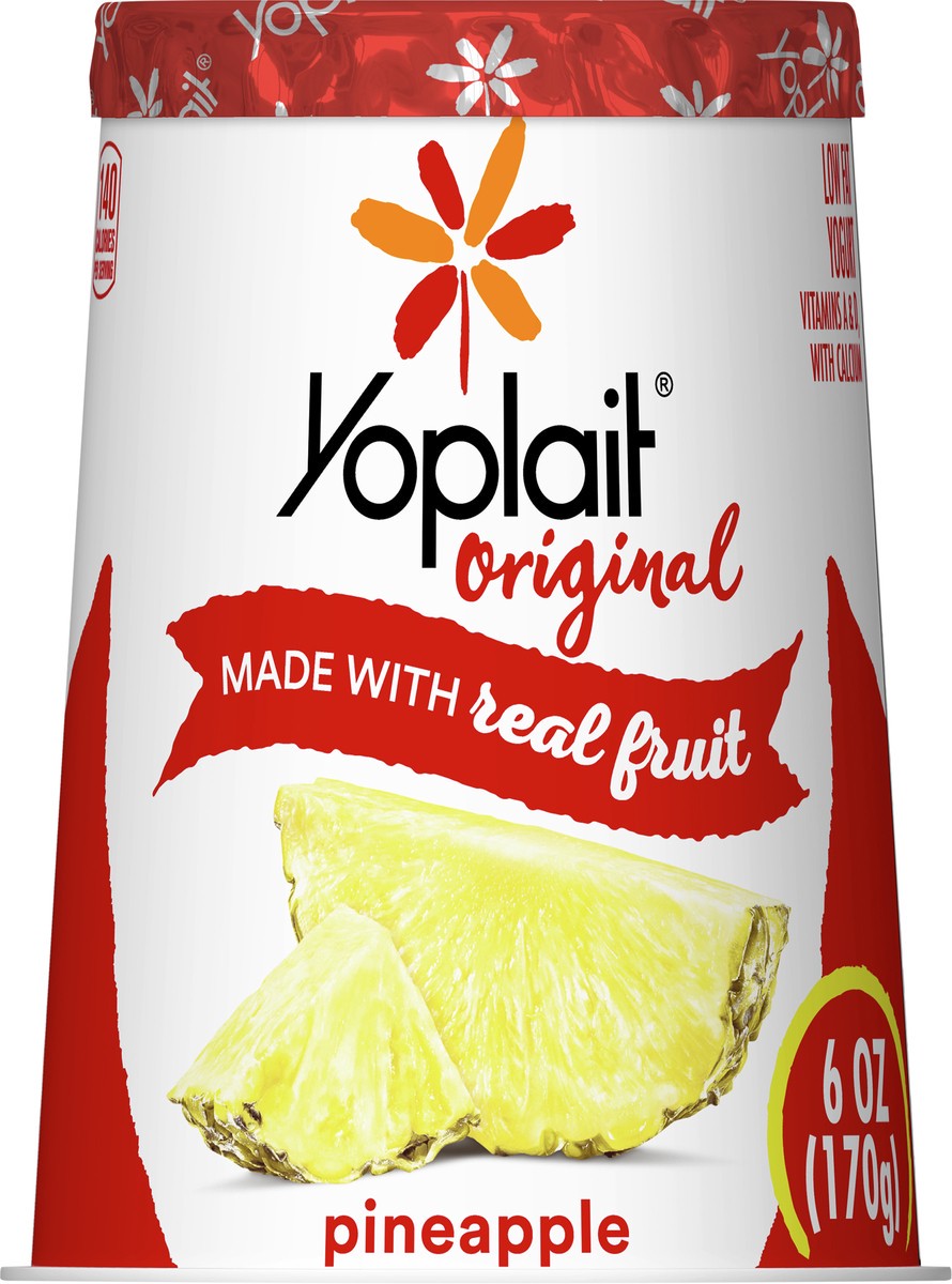 slide 7 of 9, Yoplait Original Pineapple Low Fat Yogurt, 6 OZ Yogurt Cup, 6 oz