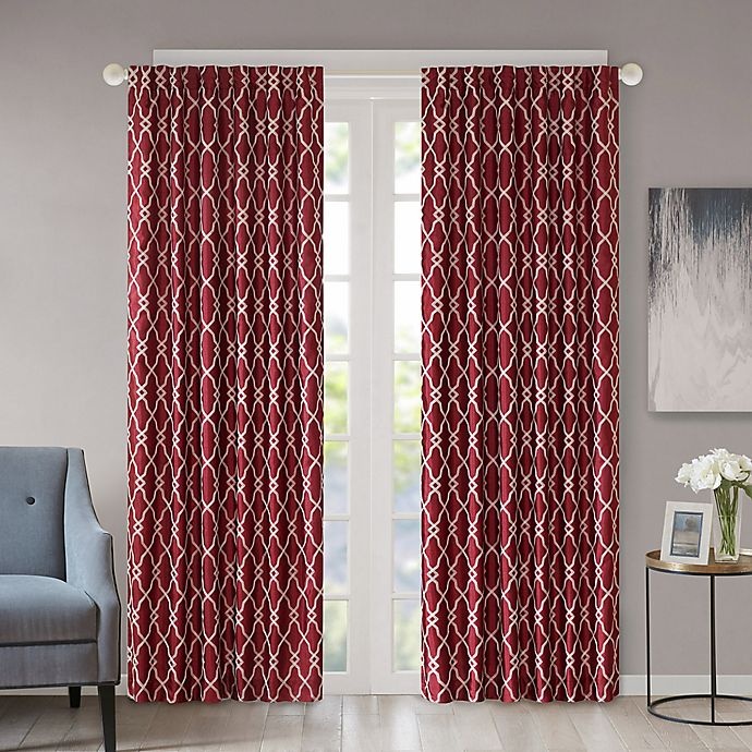 slide 1 of 2, Regency Heights Kendall Rod Pocket/Back Tab Window Curtain Panel - Burgundy, 108 in