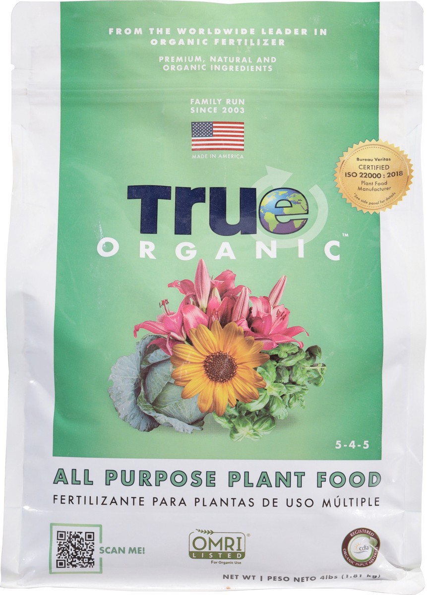 slide 8 of 11, True Organic All Purpose 5-4-5 Plant Food 4 lb, 4 lb