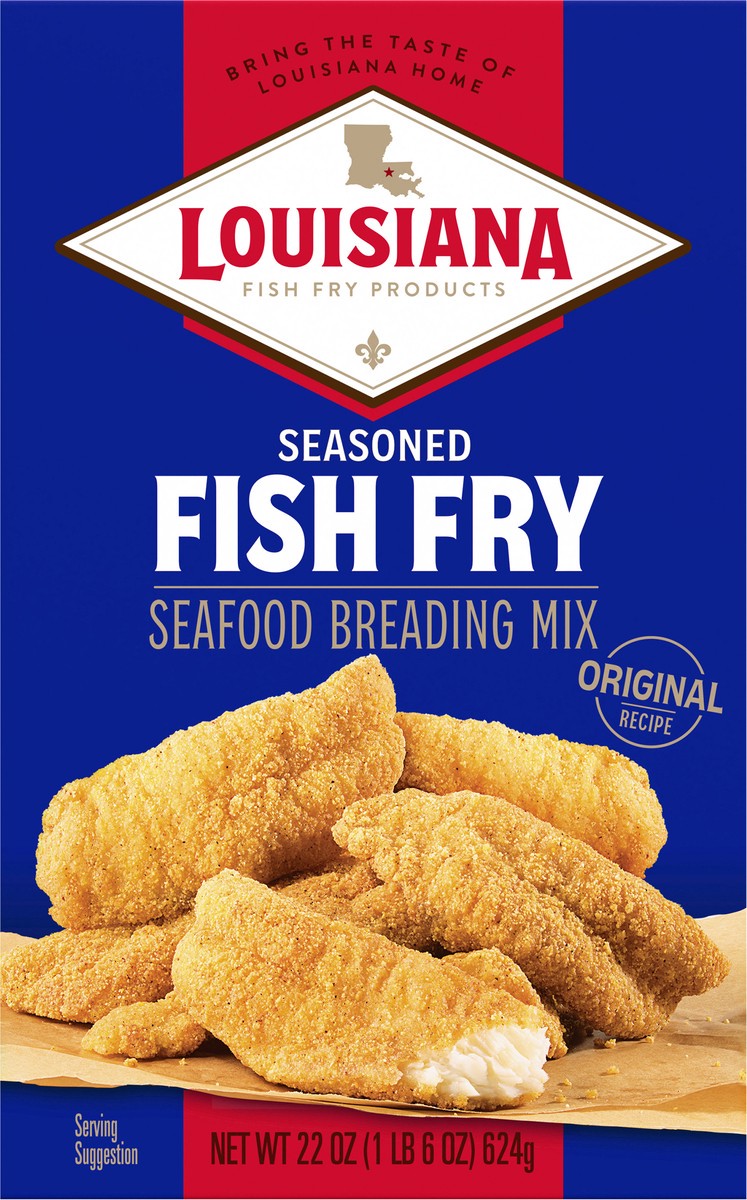 slide 3 of 14, Louisiana Fish Fry Products Seasoned Fish Fry Seafood Breading Mix 22 oz, 22 oz