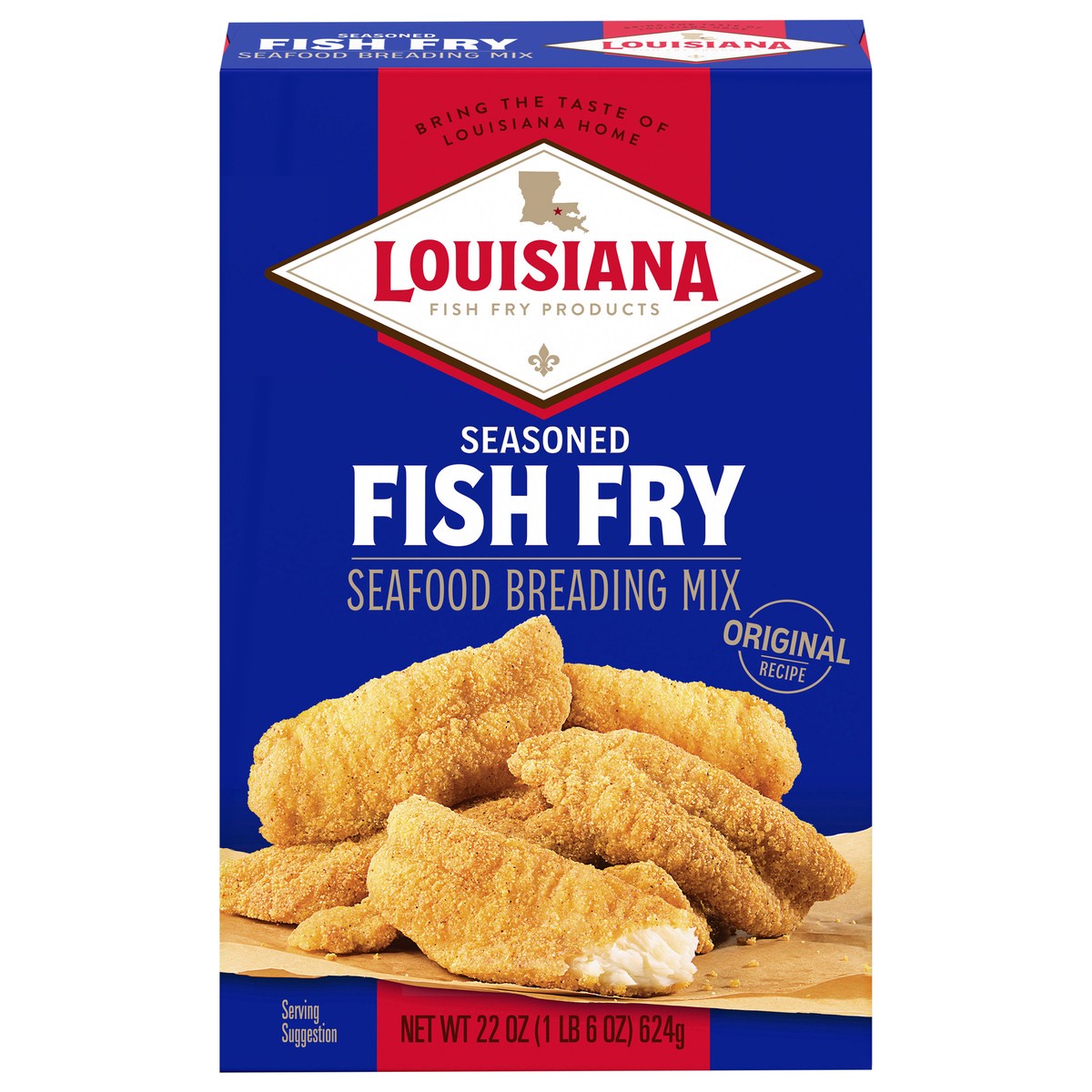 slide 10 of 14, Louisiana Fish Fry Products Seasoned Fish Fry Seafood Breading Mix 22 oz, 22 oz