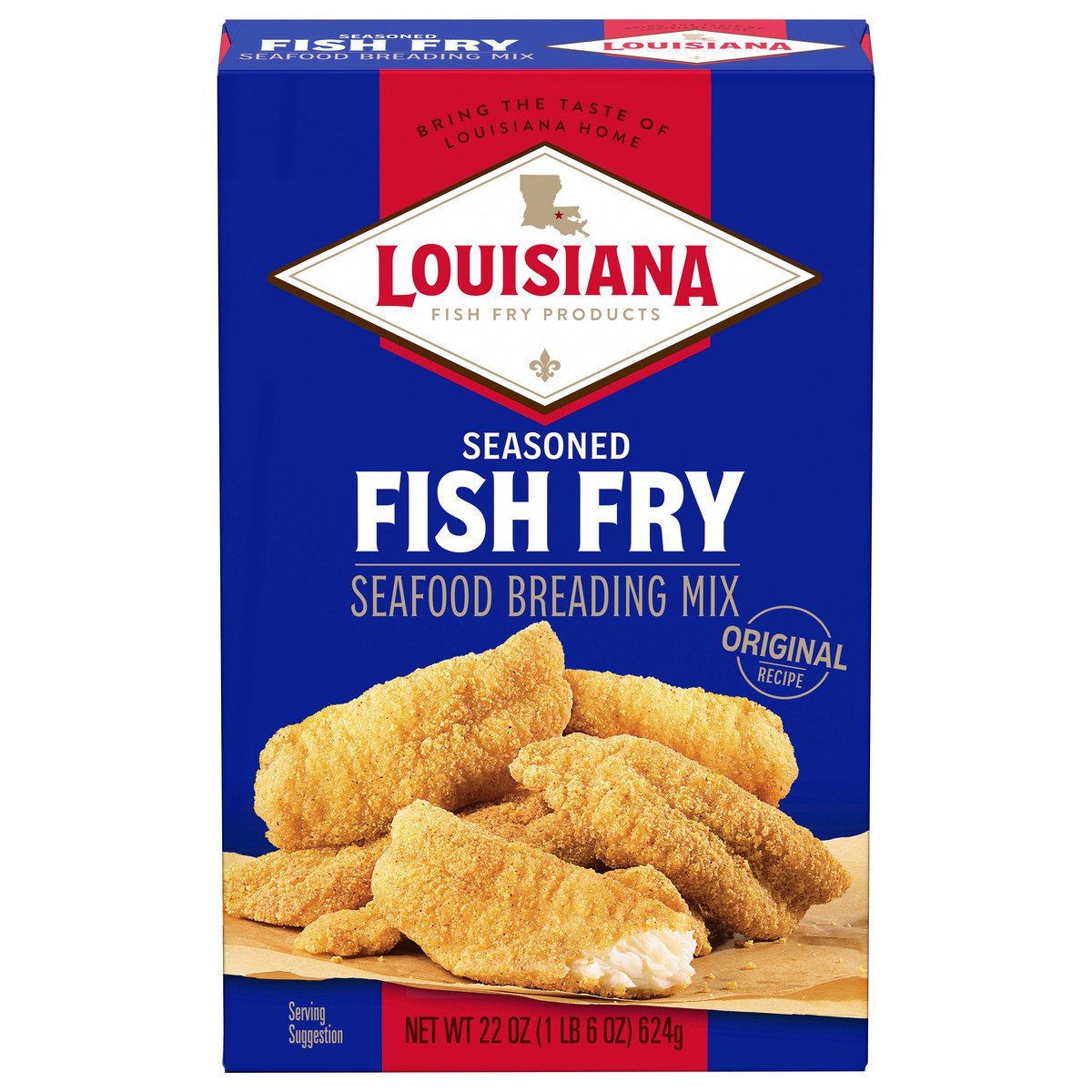 slide 1 of 14, Louisiana Fish Fry Products Seasoned Fish Fry Seafood Breading Mix 22 oz, 22 oz