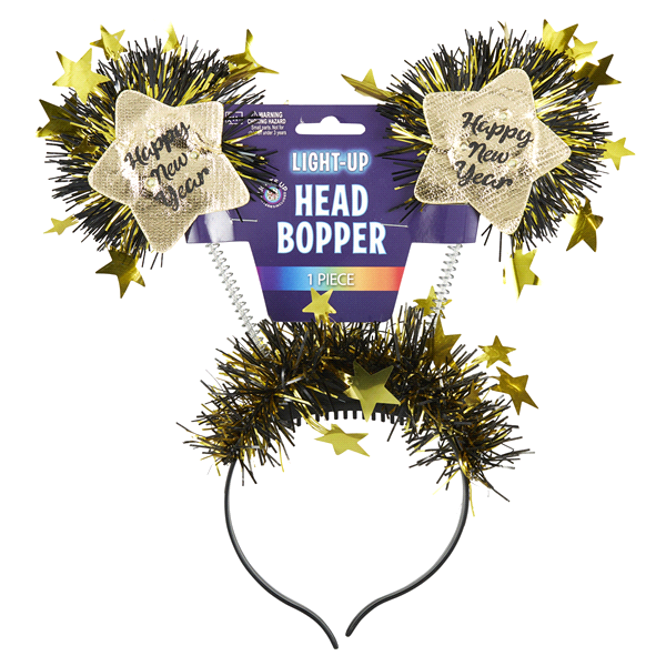 slide 25 of 29, New Year Light-Up Head Bopper, 1 ct