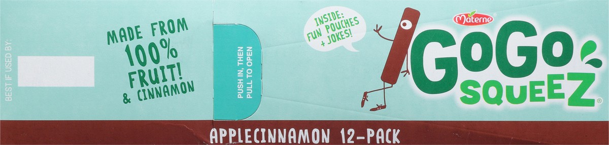 slide 10 of 14, GoGo squeeZ 12-Pack Apple Cinnamon Applesauce 12 Pouches 3.2 oz Pouch 12 ea, 12 ct