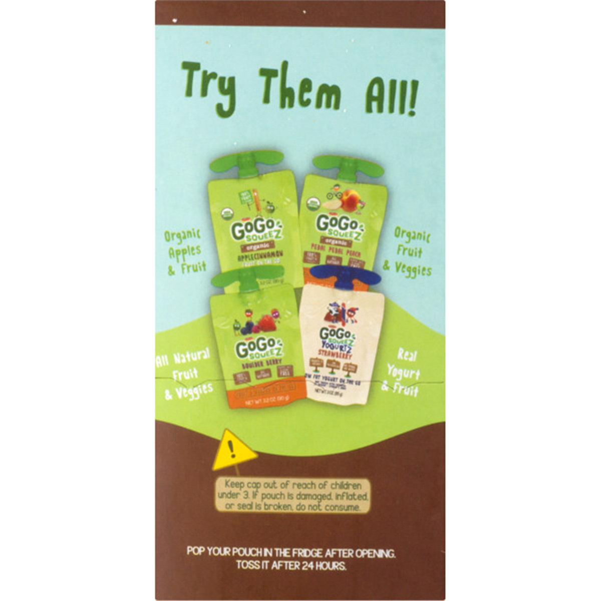 slide 4 of 6, GoGo squeeZ Apple Cinnamon On The Go Pouches, 12 ct; 3.2 oz