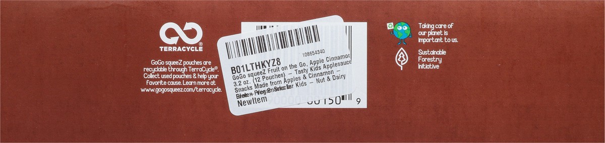 slide 13 of 14, GoGo squeeZ 12-Pack Apple Cinnamon Applesauce 12 Pouches 3.2 oz Pouch 12 ea, 12 ct