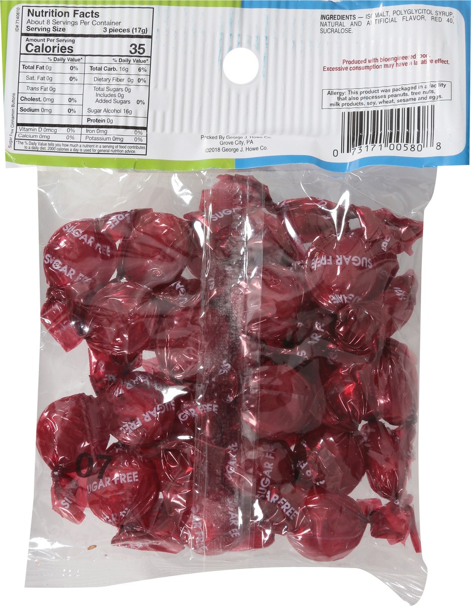 slide 5 of 9, Howe Sugar Free Cinnamon Buttons 5 oz, 5 oz