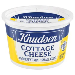 Knudsen Small Curd Cottage Cheese 4% Milkfat, 16 oz Tub