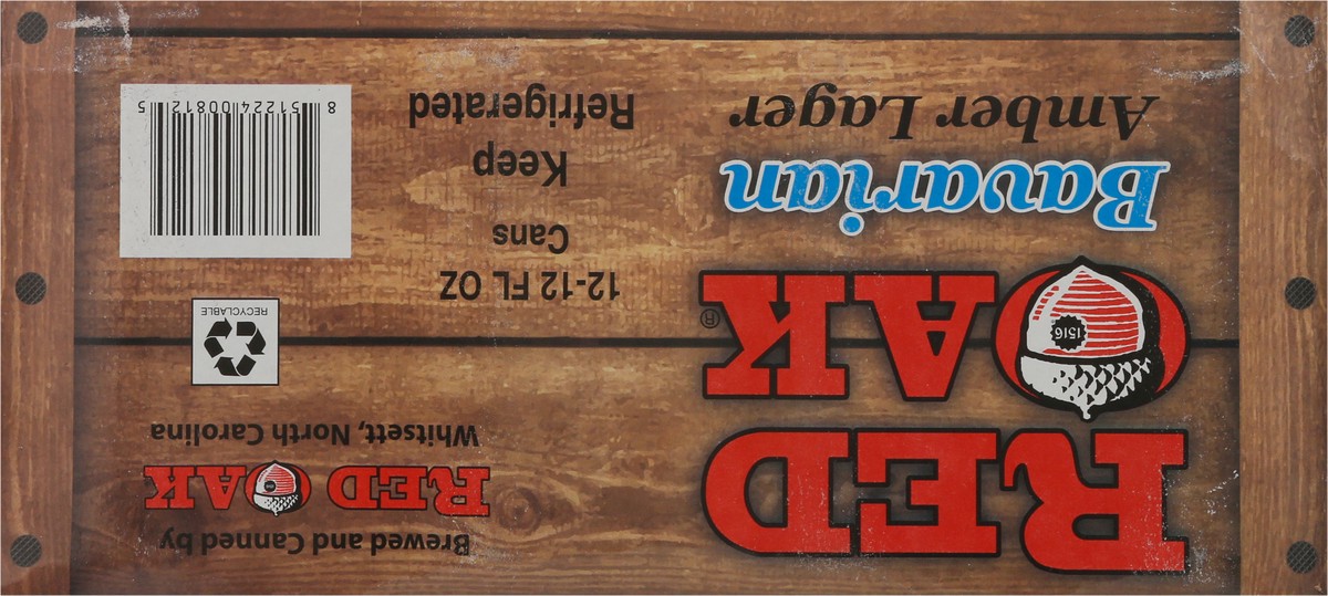 slide 4 of 9, Red Oak Amber Lager Bavarian Beer 12 - 12 fl oz Cans, 12 ct