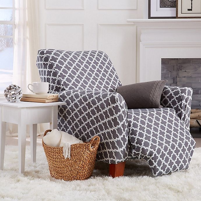 slide 1 of 5, Great Bay Home Brenna Strapless Reclinger Slipcover - Grey, 1 ct