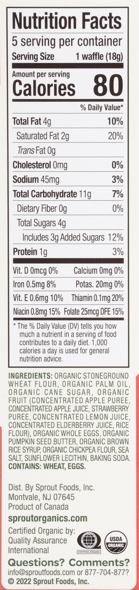 slide 3 of 9, Sprout Organics Pumpkin Butter & Jelly Wafflez 5 - 0.63 oz Packets, 3.15 oz