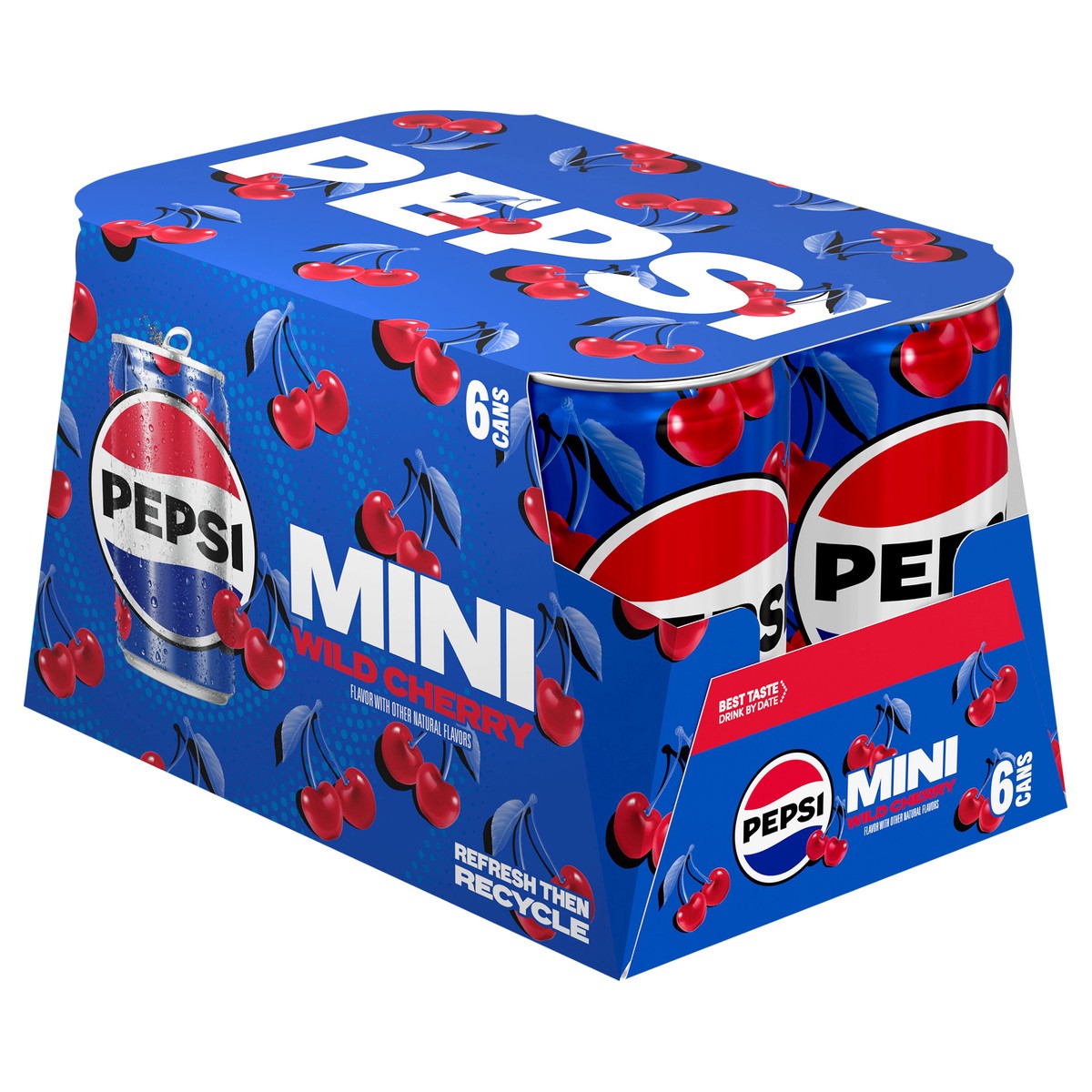 slide 10 of 11, Pepsi Soda Wild Cherry , Paperboard - 6 ct, 6 ct; 7.5 oz