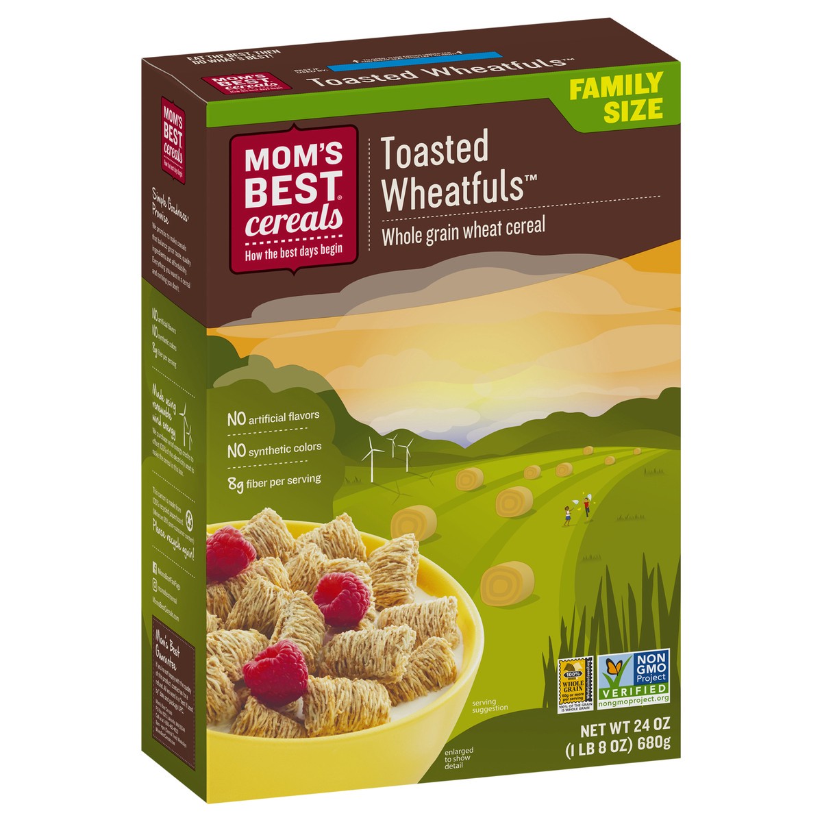 slide 14 of 14, Mom's Best Toasted Wheatfuls Cereal Family Size 24 oz, 24 oz