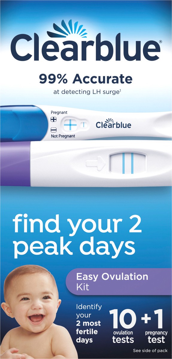 slide 3 of 5, Clearblue Ovulation Complete Starter Kit, 10 Ovulation Tests and 1 Pregnancy Test, 1 ct