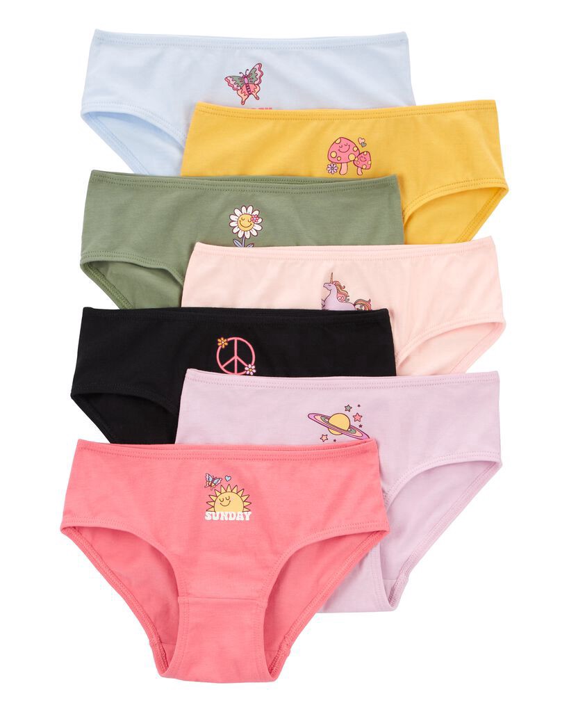 slide 2 of 2, Carter's Kid 7-Pack Weekdays Hipster Stretch Cotton Undies Multi 8, 1 ct