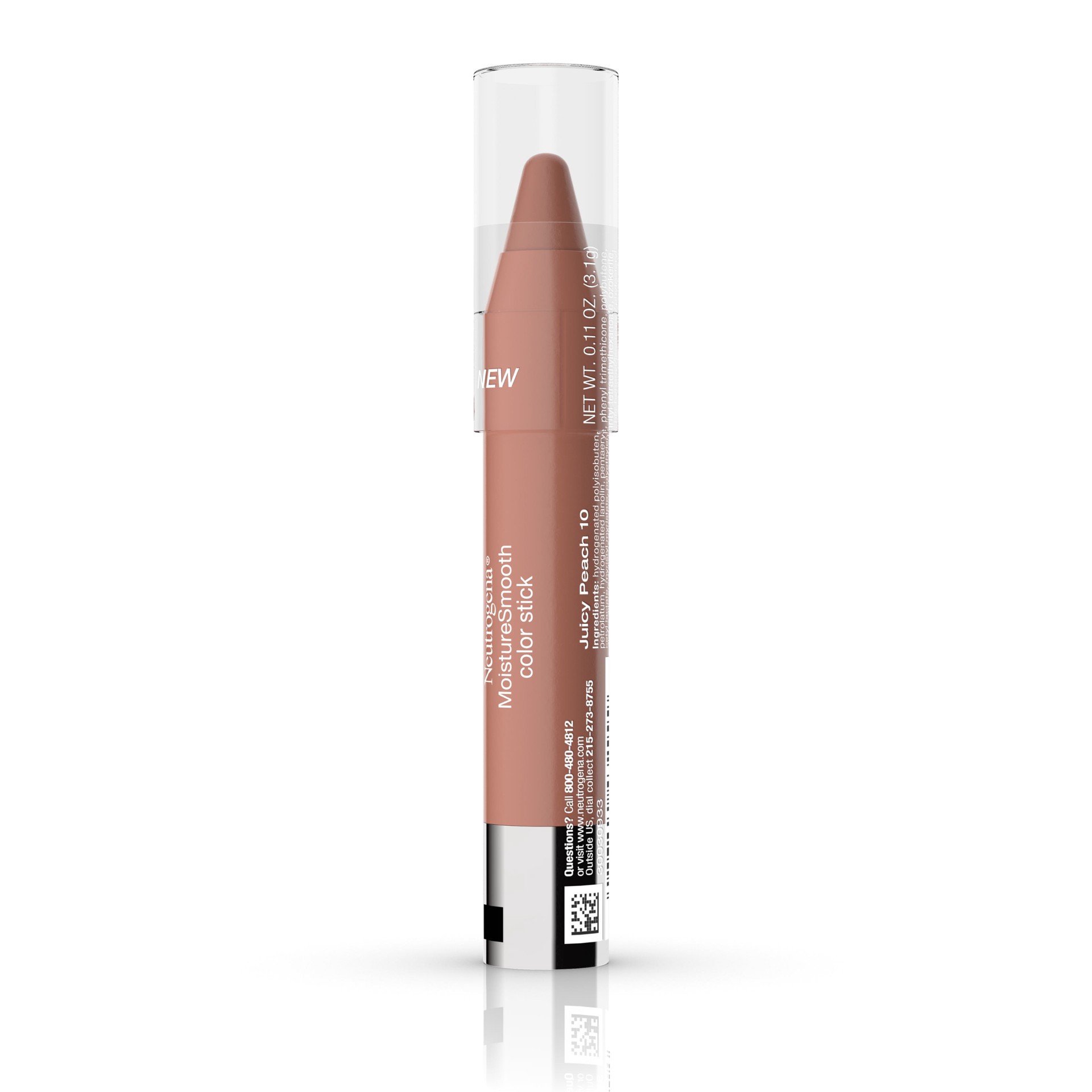 slide 7 of 7, Neutrogena Moisturesmooth Color Stick, 10 Juicy Peach,.011 Oz., 0.11 oz