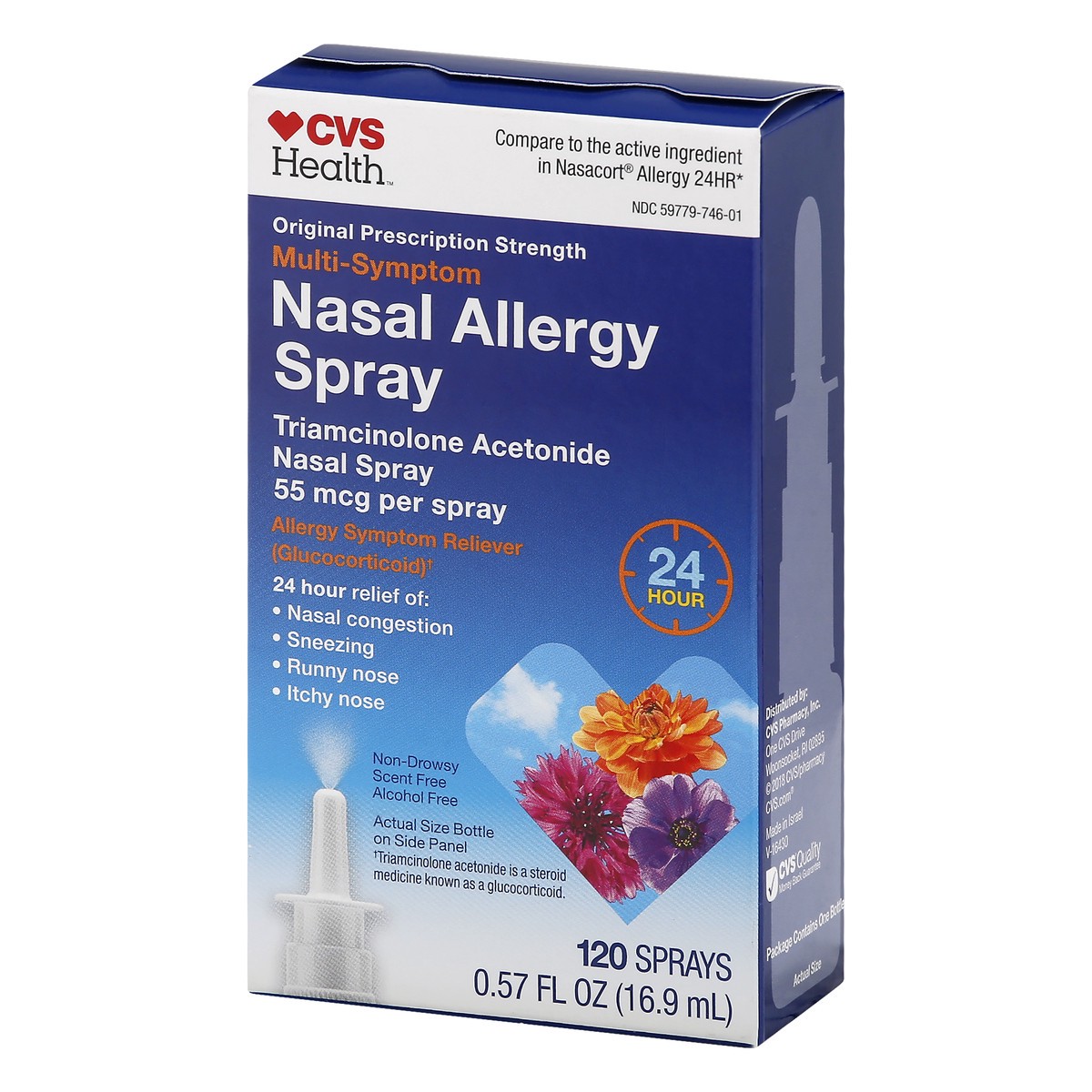 slide 7 of 10, CVS Health 24Hr Multi-Symptom Nasal Allergy Spray, 120 Sprays, 120 ct; 0.57 oz
