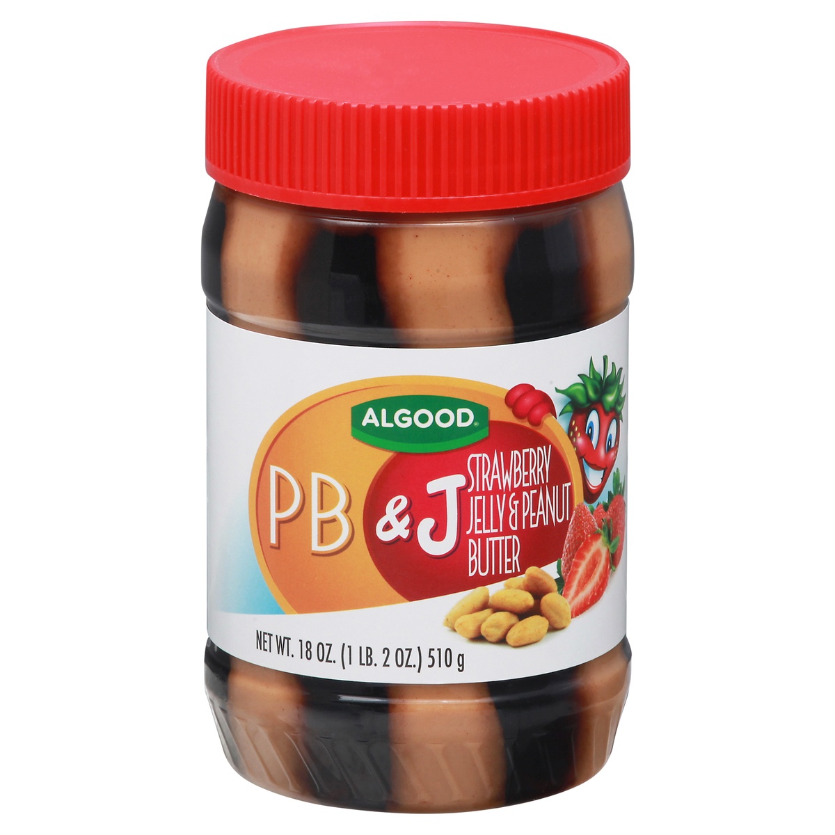slide 1 of 1, Algood PB&J Strawberry Jelly & Peanut Butter, 18 oz