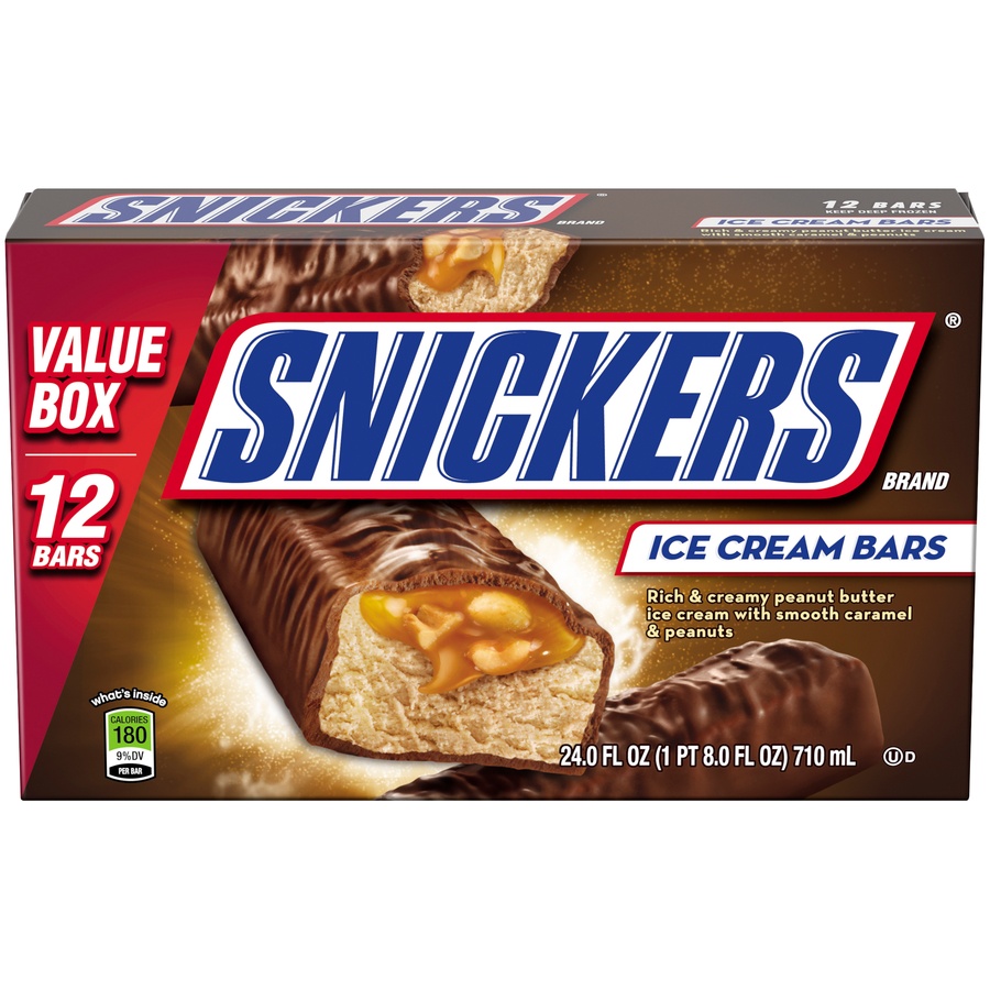 slide 2 of 9, Snickers Ice Cream Bar Value Pack, 24 oz