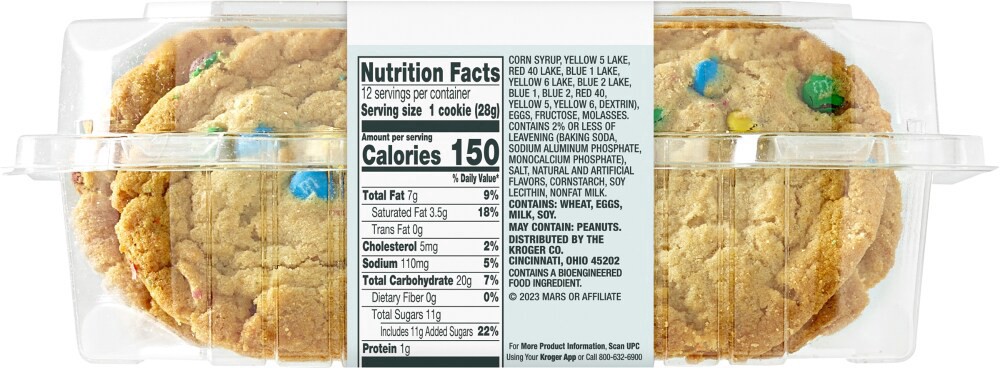 slide 2 of 2, Bakery Fresh M&M Cookies, 12 ct; 12 oz