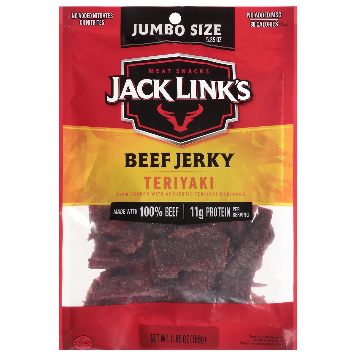 slide 1 of 3, Jack Link's Teriyaki Beef Jerky Jumbo Size 5.85 oz, 5.85 oz