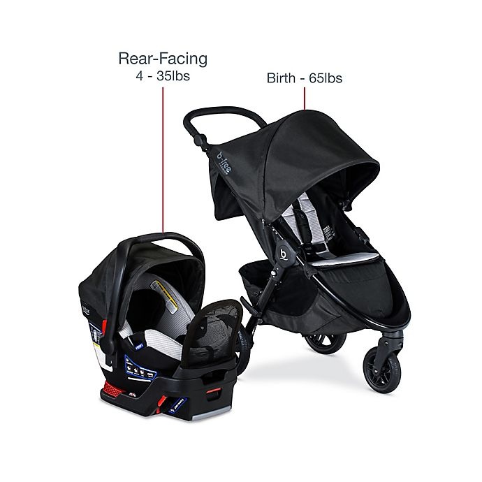 slide 2 of 8, Britax B-Free Premium Clean Comfort Travel System with Endeavours Infant Car Seat - Light Grey, 1 ct