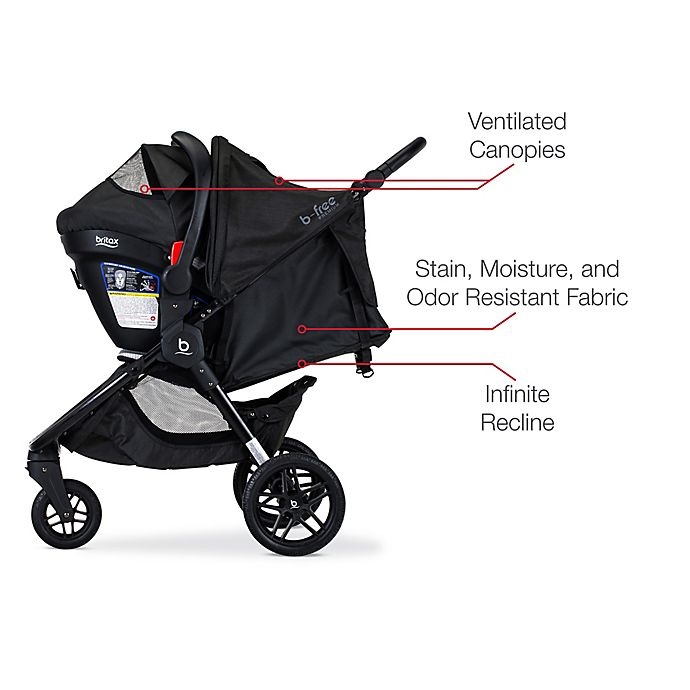 slide 4 of 8, Britax B-Free Premium Clean Comfort Travel System with Endeavours Infant Car Seat - Light Grey, 1 ct