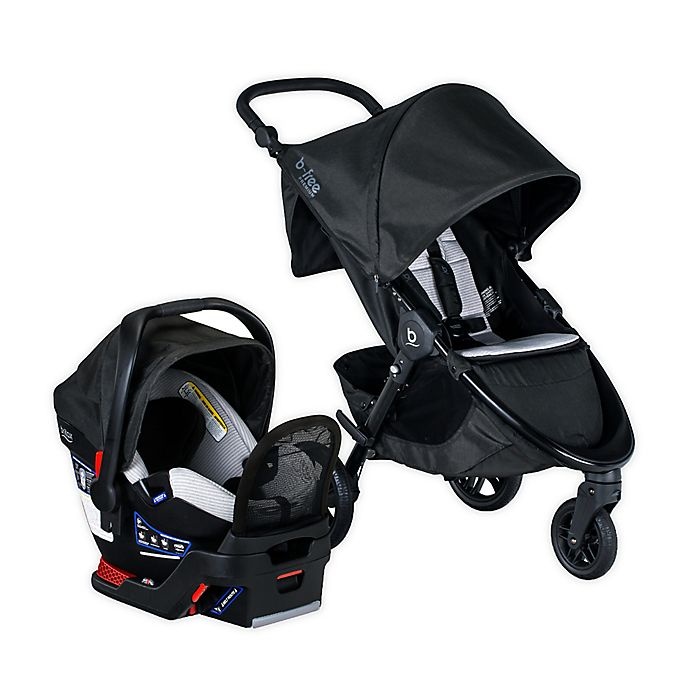 slide 1 of 8, Britax B-Free Premium Clean Comfort Travel System with Endeavours Infant Car Seat - Light Grey, 1 ct