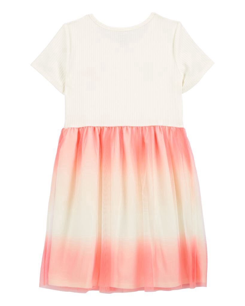 slide 3 of 3, Carter's Carters Kid Ombre Short-Sleeve Tutu Dress - Pink Multi 12, 1 ct