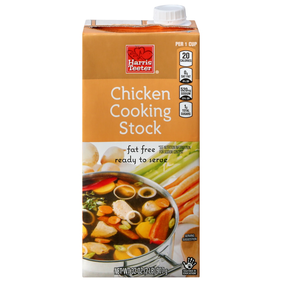 slide 1 of 1, Harris Teeter Chicken Stock, 32 oz