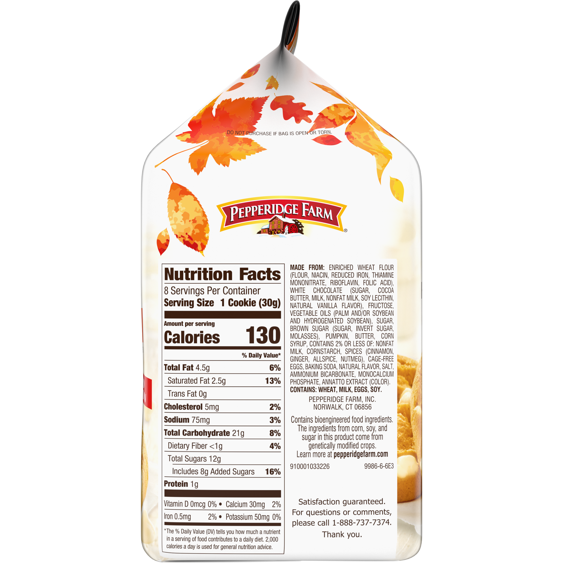 slide 4 of 5, Pepperidge Farm Soft Baked Pumpkin Cheesecake Flavored Cookies, 8.6 oz. Bag, 8.6 oz