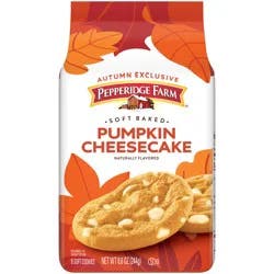 Pepperidge Farm Soft Baked Pumpkin Cheesecake Flavored Cookies, 8.6 oz Bag