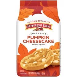 Pepperidge Farm Soft Baked Pumpkin Cheesecake Flavored Cookies, 8.6 oz Bag