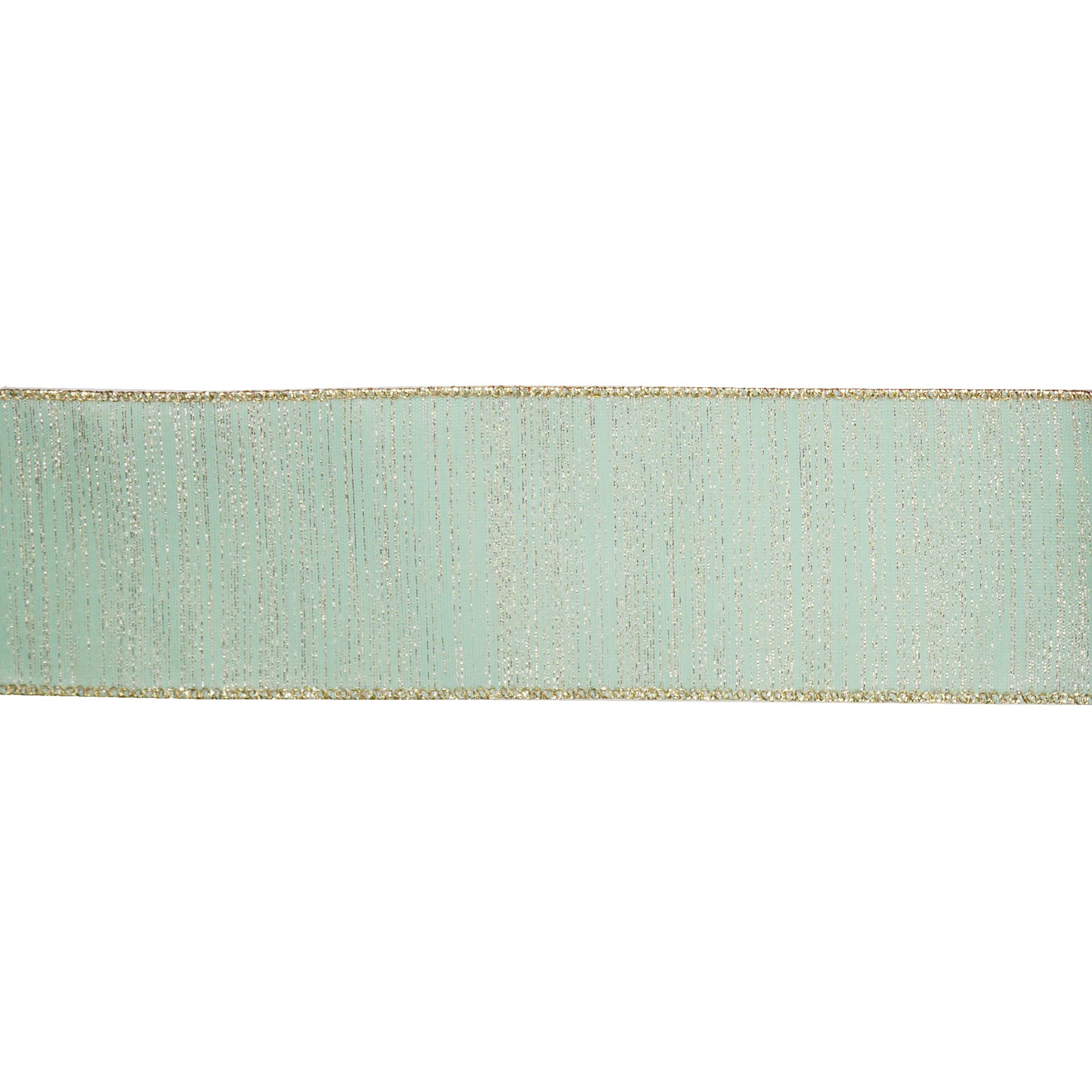 slide 2 of 3, 2.5" X 20ft. Sage Wired Shimmer Ribbon By Celebrate It, 2.5 in x 20 ft