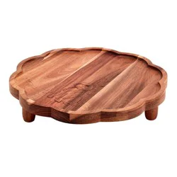 Sewing Down South 13 Inch Scalloped Footed Wood Board